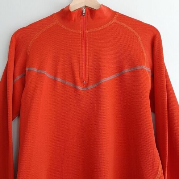 HELLY HANSEN 1/2 Zip Pullover Performance Base Layer Top Orange Men's Sz M - L - Picture 2 of 11